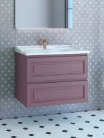 Тумба с раковиной Caprigo Wales Смальти 80 лиловая