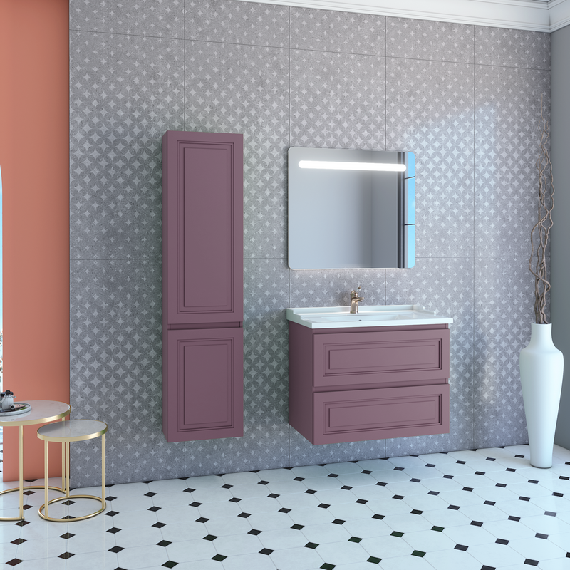 Тумба с раковиной Caprigo Wales Смальти 80 лиловая