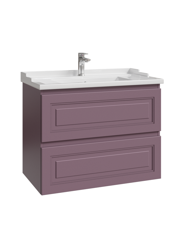 Тумба с раковиной Caprigo Wales Смальти 80 лиловая