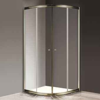 Душевой уголок Cezares Giubileo -R2-90 прозрачное стекло, бронза