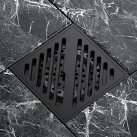 Душевой трап Orange OT01-008b 10х10 см, черный