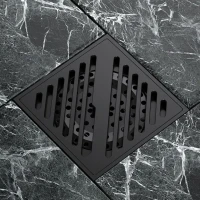 Душевой трап Orange OT01-008b 10х10 см, черный