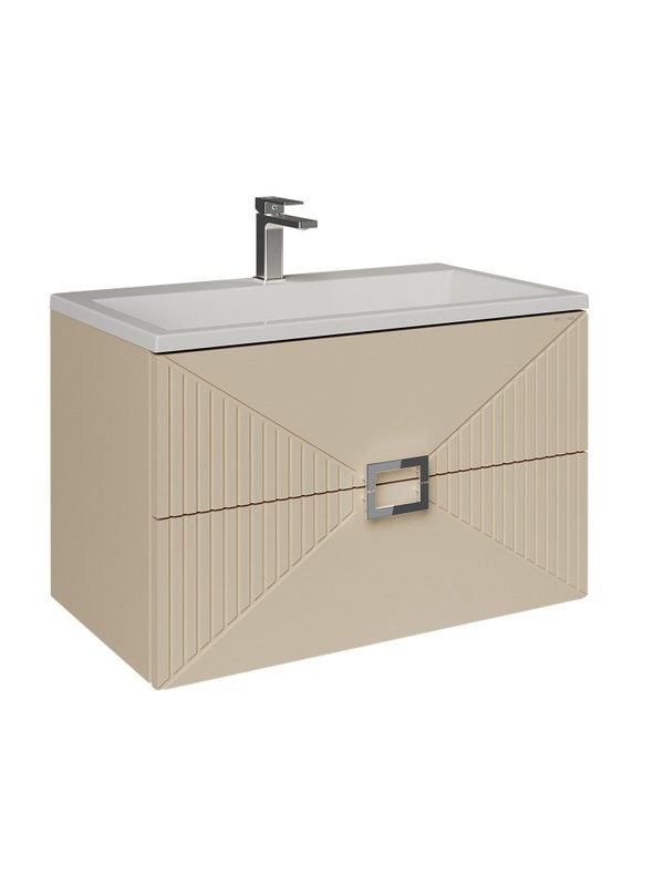 Тумба под раковину без столешницы Grossman Луксор 70 матовая бежевая
