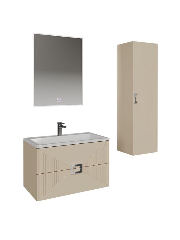 Тумба под раковину без столешницы Grossman Луксор 70 матовая бежевая