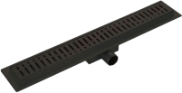 Душевой трап (лоток) Haiba HB93800-7 80 см, с решеткой и опорами, черный