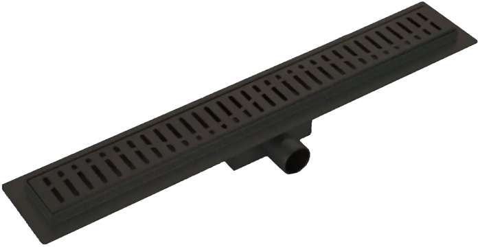 Душевой трап (лоток) Haiba HB93800-7 80 см, с решеткой и опорами, черный