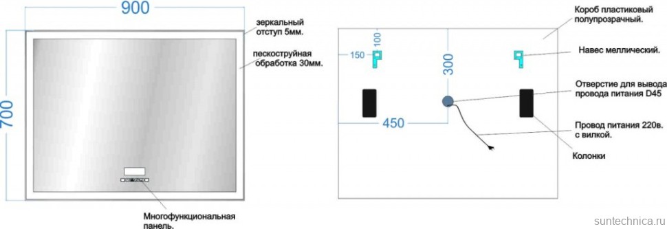 Зеркало Sancos City 2.0 CI2.900 90
