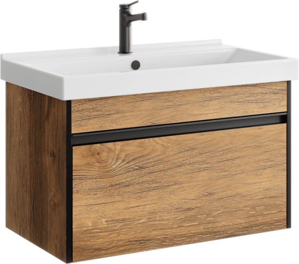 Тумба под раковину Aqwella Urban 80, подвесная, дуб балтийский