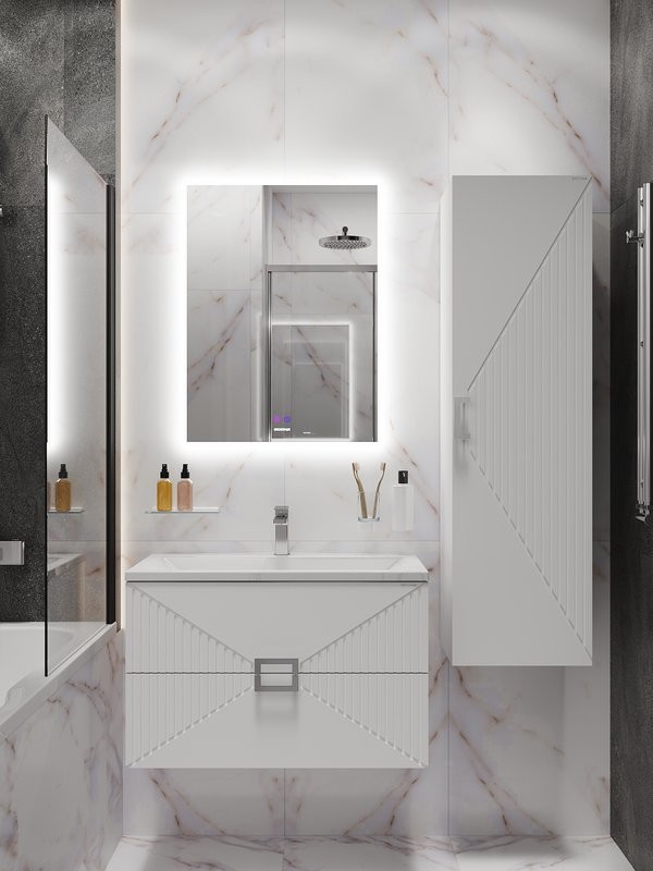 Мебель для ванной комнаты Grossman Луксор 70 матовая белая