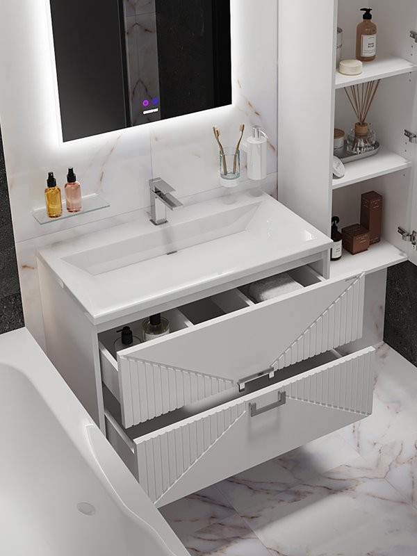 Мебель для ванной комнаты Grossman Луксор 70 матовая белая