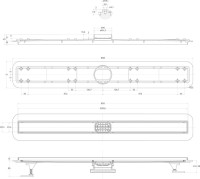 Душевой трап (лоток) BelBagno Luce BB-LD-LUCE-90-NERO 85 см, матовый черный