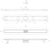 Душевой трап (лоток) BelBagno Luce BB-LD-LUCE-90-NERO 85 см, матовый черный