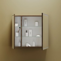 Зеркало-шкаф Sancos Mirror 80, с подсветкой, дуб чарльстон