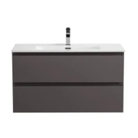 Тумба под раковину без столешницы BelBagno Kraft 100 подвесная, матовая темно-серая