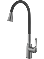 Смеситель для кухни Haiba HB42830-3 оружейная сталь, черный