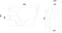 Унитаз подвесной AQUATEK Дельта AQ1911-00 безободковый, с микролифтом