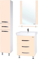 Зеркало Bellezza Рокко 80 бежевое, с полкой