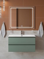 Мебель для ванной комнаты BelBagno Kraft 80 подвесная, матовая еловая, раковина bb-8099-80