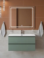 Мебель для ванной комнаты BelBagno Kraft 80 подвесная, матовая еловая, раковина bb-8099-80
