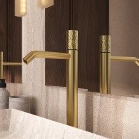 Смеситель для раковины Vincea Аура VBF-6AU2BG брашированное золото