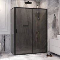 Душевой уголок Ambassador Forsa 17022220ABB-100ABB 140х100 см, профиль черный, стекло тонированное