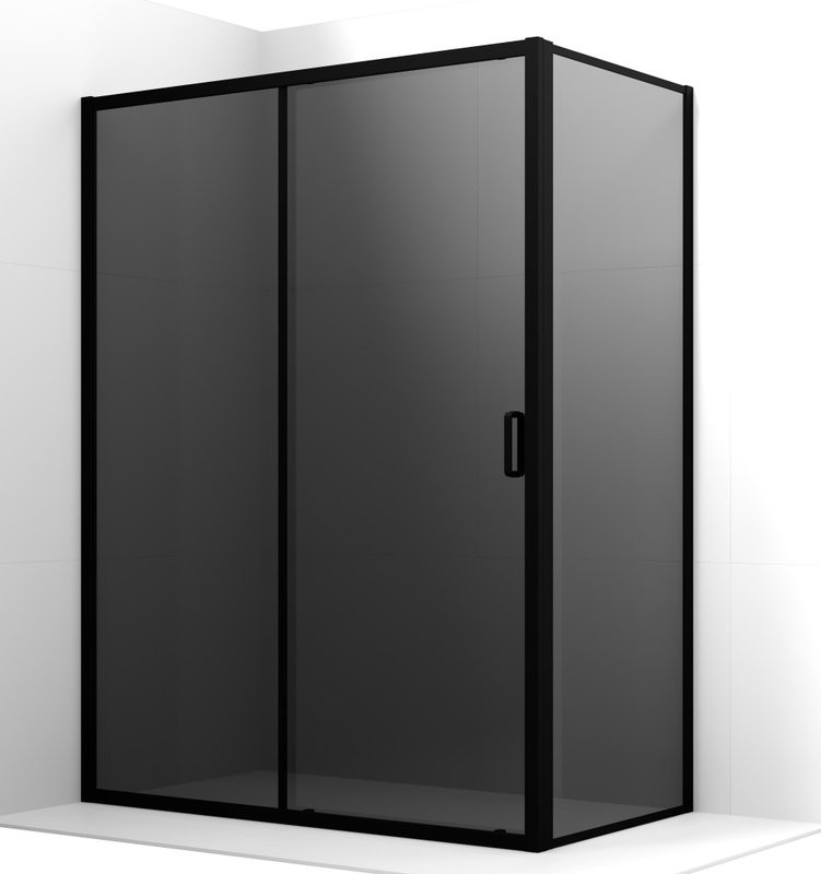 Душевой уголок Ambassador Forsa 17022220ABB-100ABB 140х100 см, профиль черный, стекло тонированное