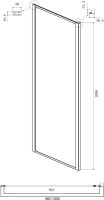 Душевой уголок Ambassador Forsa 17022220ABB-100ABB 140х100 см, профиль черный, стекло тонированное