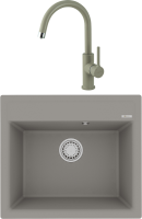 Комплект Мойка Lemark Hanka 570 9910015 грей + Смеситель Comfort LM3073PGR грей