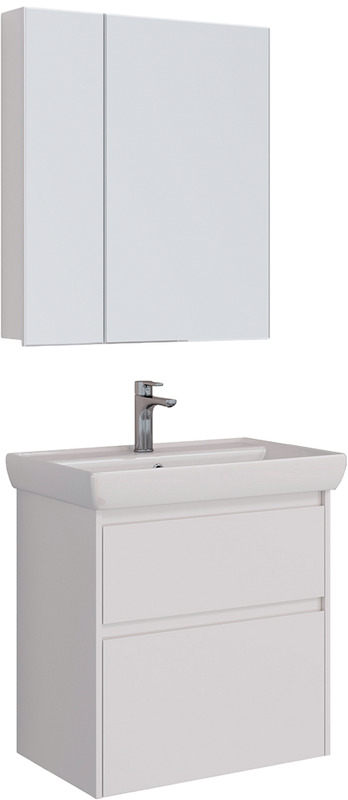 Мебель для ванной комнаты Lemark Combi 70 белая глянцевая