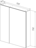 Мебель для ванной комнаты Lemark Combi 70 белая глянцевая