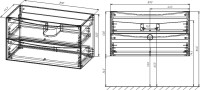 Мебель для ванной комнаты Vincea Mia 90 темный дуб