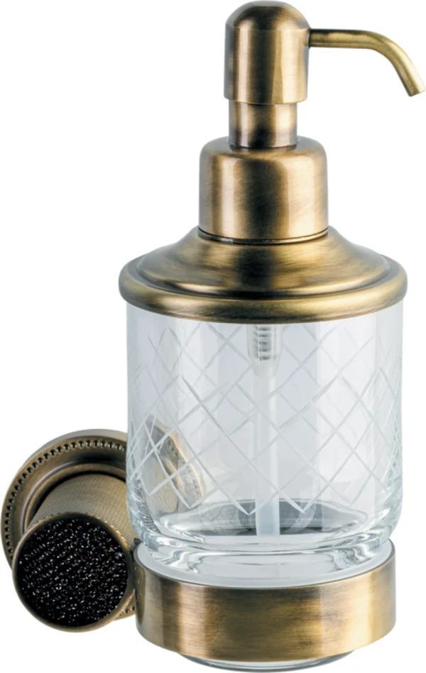 Дозатор Boheme Royal Cristal Black Br подвесной, бронза