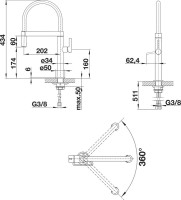 Смеситель для кухни Blanco Culina-S Mini Culina-S Mini 519844 с гибким изливом