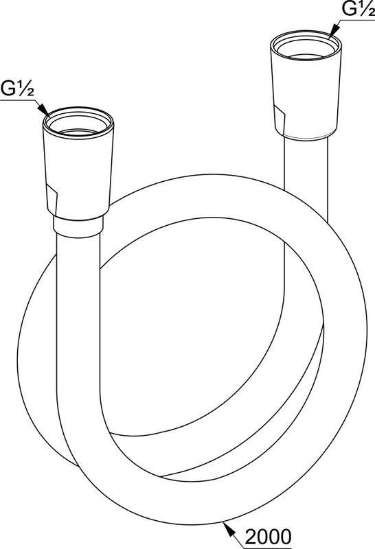 Душевой шланг Kludi Logoflex 6105705-00 200 см
