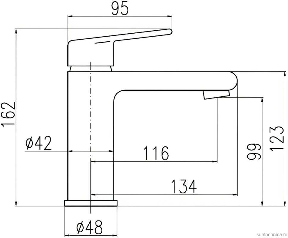 Смеситель для раковины Rav Slezak Colorado CO228.5CMAT черный матовый