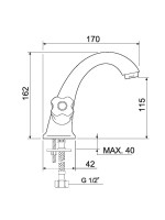Смеситель для раковины РМС SL116-161 хром