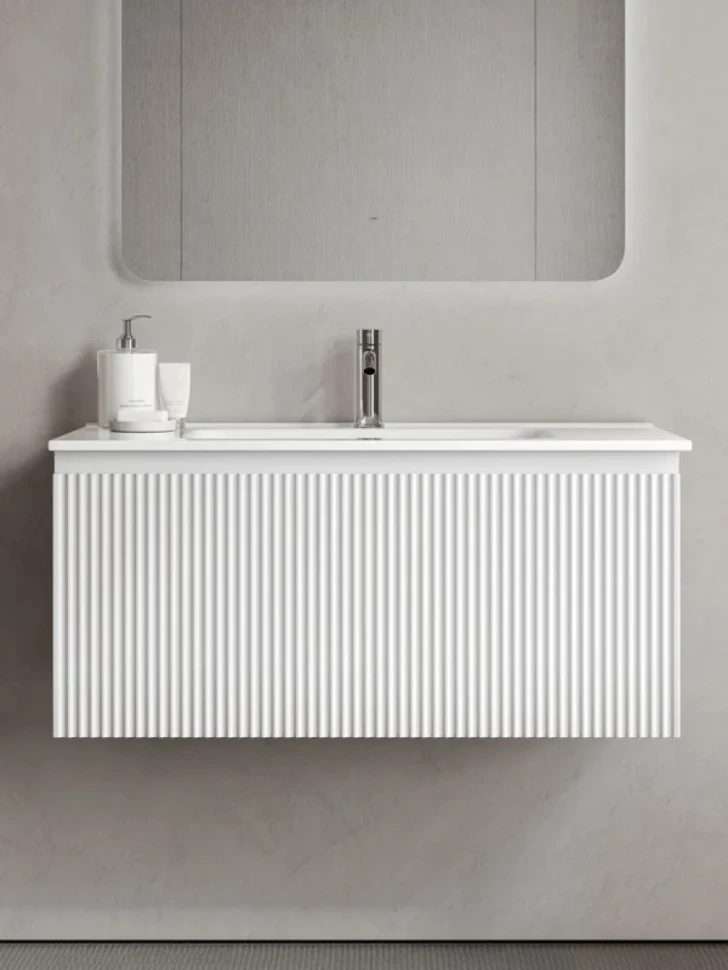 Тумба с раковиной Sancos Snob R 1.0 90 bianco