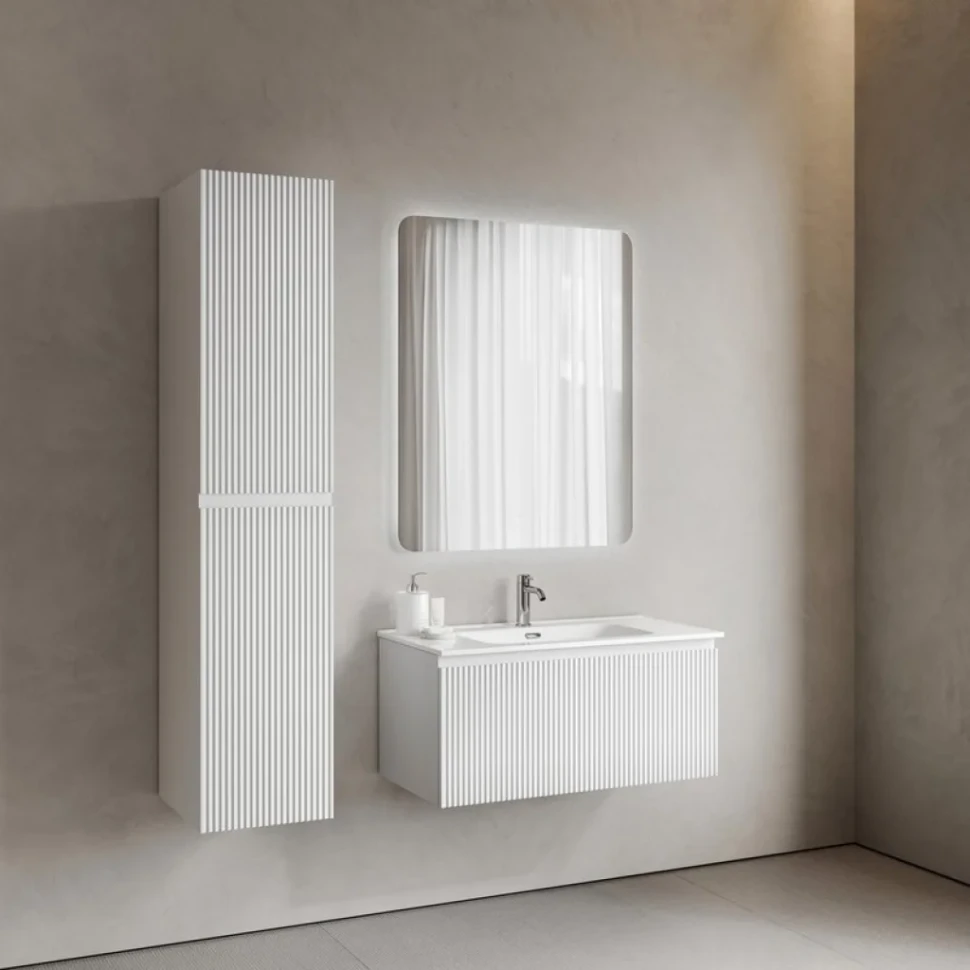 Тумба с раковиной Sancos Snob R 1.0 90 bianco
