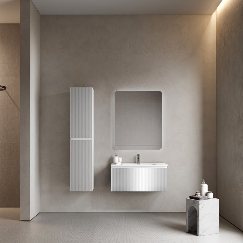 Тумба с раковиной Sancos Snob R 1.0 90 bianco