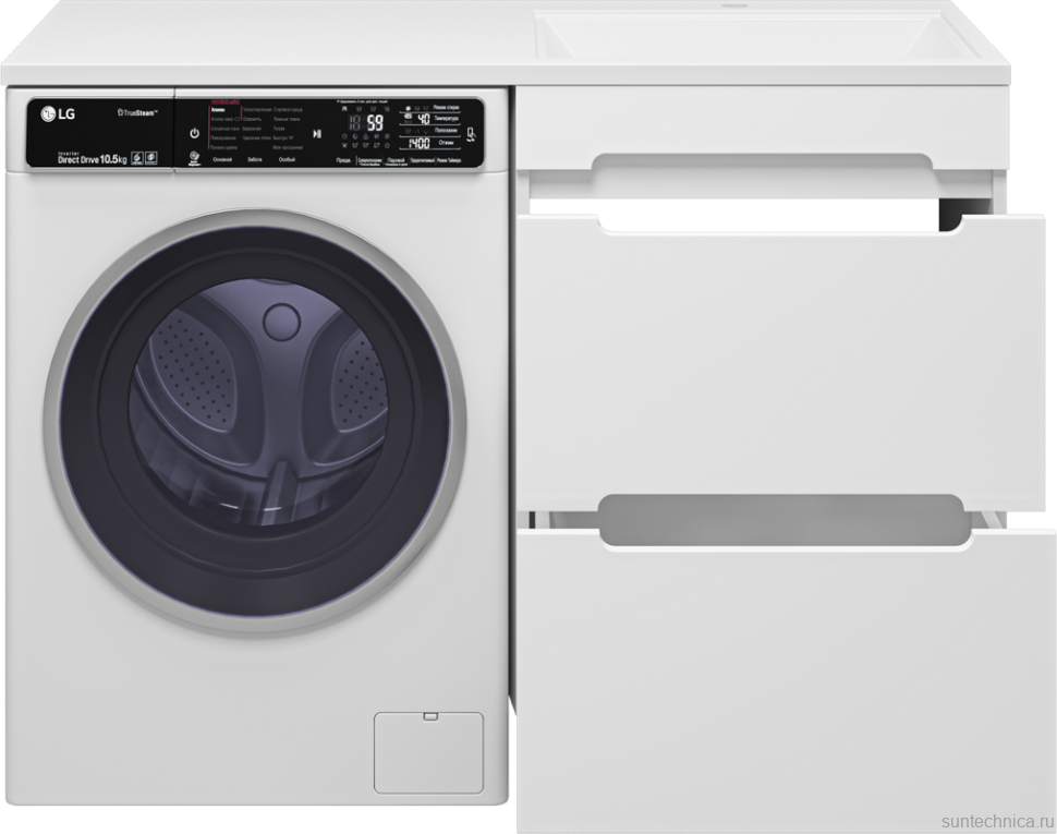 Мебель для ванной комнаты Misty Байкал 55 R для стиральной машины, белая