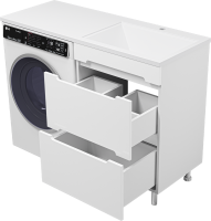 Мебель для ванной комнаты Misty Байкал 55 R для стиральной машины, белая