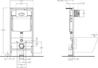 Комплект Унитаз подвесной Cezares Duet CZR-2462-TH-TOR крышка CZR-870-SC, безободковый, с микролифтом + Система инсталляции для унитазов BelBagno BB02