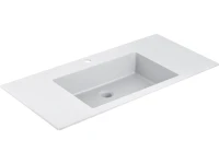 Тумба с раковиной Vincea Chiara 2D 100, 2 ящика, дуб табак, с белой раковиной
