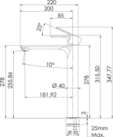 Смеситель для раковины Remer Energy EY11L Смеситель для раковины Remer Energy EY11L