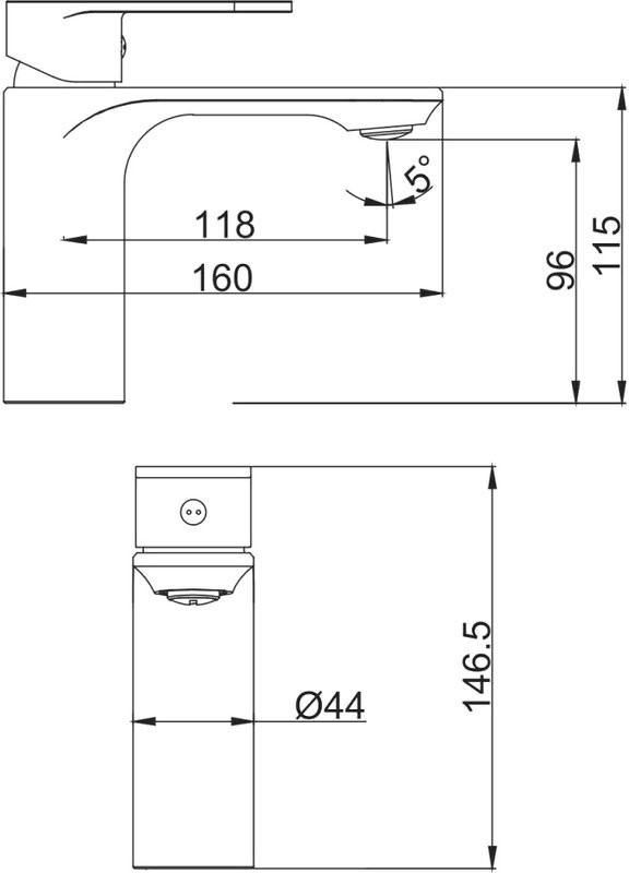 Смеситель для раковины Fashun A1085-35 золото