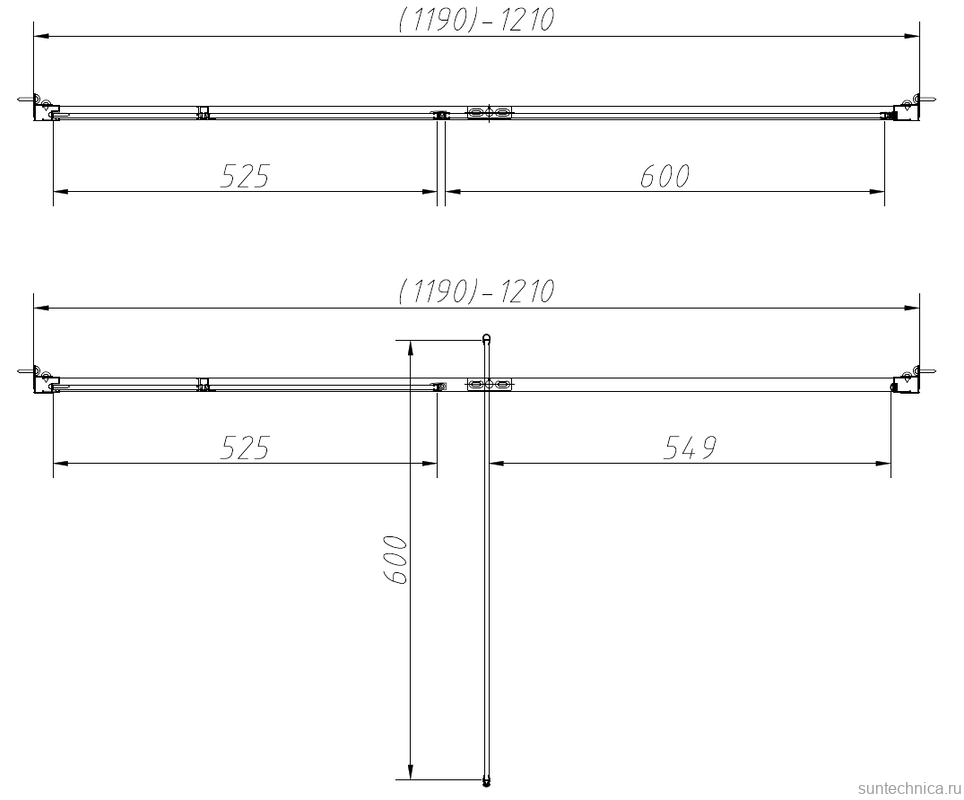 Душевая дверь в нишу Vincea Slim-N VDP-4SN120CLB 120x195, профиль черный матовый