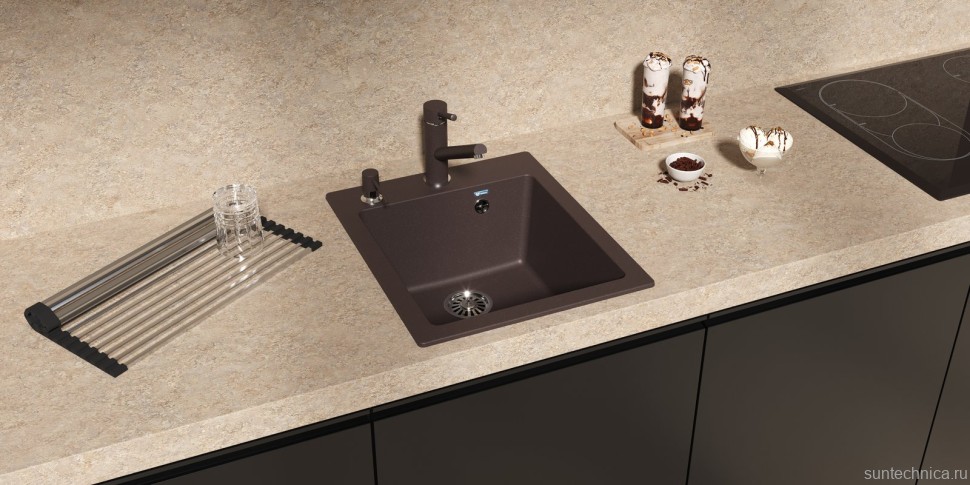 Дозатор для кухонной мойки Ulgran Quartz U-01 шоколад