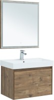 Тумба с раковиной Aquanet Nova Lite 75 дуб рустикальный, 1 ящик