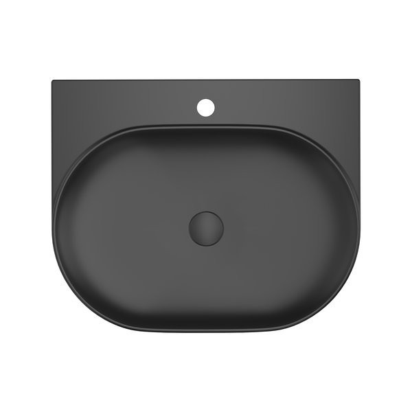 Консоль с раковиной Ravak Yard 60 матовая черная, раковина XJX0D260002 с отверстием под смеситель