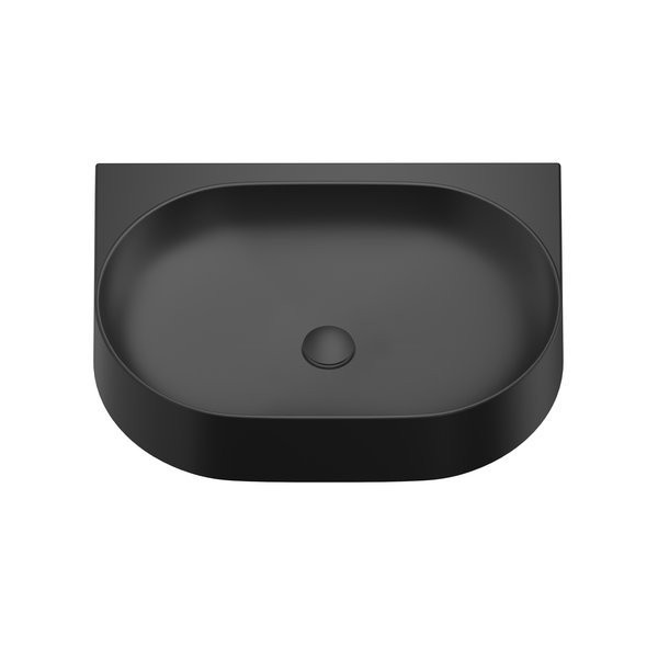 Консоль с раковиной Ravak Yard 60 матовая черная, раковина XJX0D260002 с отверстием под смеситель